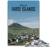 Puzzles Visitez Les Îles Féroé pour Adolescents 1000 pièces, Jouets éducatifs et éducatifs pour la Famille, adaptés à la décoration de Bureau 1000 pièces (50x75cm)