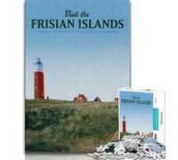 Puzzles Visitez Les îles frisonnes 1000 pièces pour Adultes et Adolescents, Aidez Le Cerveau à exercer des Jouets addictifs pour cultiver la Patience Interaction Parent-Enfant 50x75cm