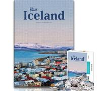 Puzzles Visitez l'Islande pour Adultes, 1 000 pièces, Jeu Familial Anti-Stress, défi Difficile, Collection d'artistes, Beaux-Arts, 50x75cm