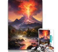 Puzzles Volcans colorés 1000 pièces pour Adultes et Adolescents, Jouets éducatifs, Anti-Stress, décoration d'intérieur Unique et Cadeaux 50x75cm