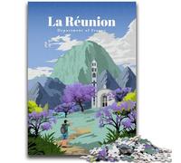 Puzzles Voyage à La Réunion pour Adultes 1000 pièces, Jouets de Divertissement Familial, idéal comme Cadeau pour Toute la Famille 1000 pièces (50x75cm)
