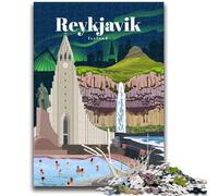 Puzzles Voyage en Islande pour Adolescents, 1000 pièces, Jeu éducatif Familial, idéal pour la décoration de Bureau (26x38cm)