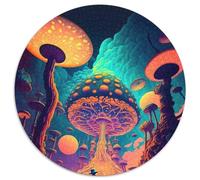 Puzzles Voyageurs dans Un Autre Royaume 1000 pièces pour Adultes Puzzle Rond 1000 pièces Parfait pour Les Adolescents et la décoration intérieure 67,5 x 67,5 cm
