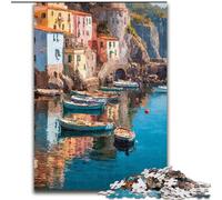 Puzzles Vue sur la Ville en Bord de mer 1000 pièces pour Adolescents, Aidez Le Cerveau à exercer des Jouets addictifs pour cultiver la Patience, Jeu de défi Unique (26x38cm)