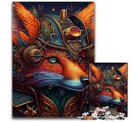Puzzles Warrior Fox pour Adultes, 1000 Puzzles en Bois, Jeu Familial interactif, défi cérébral, Jouet éducatif 50x75cm/19,68x29,52 Pouces