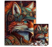Puzzles Warrior Fox pour Adultes Puzzles de 1000 pièces pour Adultes Parfait pour Les réunions de Famille, Les Anniversaires, Les Vacances 50x75cm/19,68x29,52 Pouces