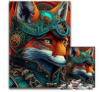 Puzzles Warrior Fox pour Adultes, Puzzles en Carton de 1000 pièces, Casse-tête Haute difficulté pour Adolescents 26x38cm/10,23x14,96 Pouces