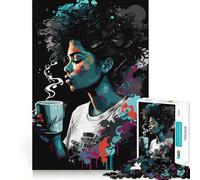 Puzzles We Love Coffee 1000 pièces,Jeu de développement cognitif,Surface Lisse sans bavures,activité relaxante à Faire en Groupe à l'intérieur (38x26cm)