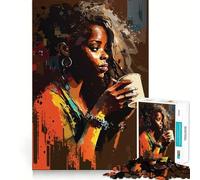 Puzzles We Love Coffee pour Adultes 1000 pièces,Jeu Stimulant la réflexion,Structure à emboîtement précise,Facile à Apprendre,pour Le Plaisir de Toute la Famille (38x26cm)