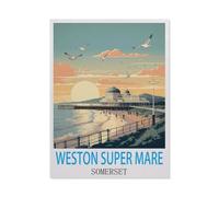 Puzzles,Weston-Super-Mare Somerset,en Papier Photo, Décoration De La Maison Moderne pour Salon Bureau-1000 Pièces(38x26cm)-HC87