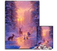 Puzzles Winter Wonderland 1000 pièces pour Adultes Puzzles pour Adultes pour la fête des mères Les Anniversaires Noël 1000 pièces (75 x 50 cm)
