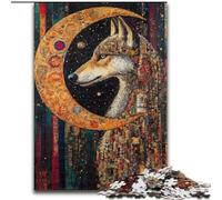 Puzzles Wolf Art pour Adolescents, 1000 pièces, Anti-Stress, Vacances à la Maison, avec Affiche et fiche de Questions-réponses Assorties (26x38cm)