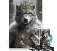 Puzzles Wolf King pour Adolescents 1000 pièces,Jeu de réflexion Amusant,Connexion Fluide et agréable,Une façon captivante de Passer Le Temps (38x26cm)
