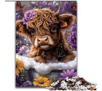 Puzzles Yak prenant Un Bain pour Adolescents 1000 Puzzles, Jeux de détente, idéal comme Cadeau pour Toute la Famille (50x75cm)