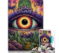 Puzzles Yeux Psychédéliques pour Adolescents 1000 Puzzles, pour Jeu Éducatif Défi Jouet Décoration Intérieure Unique et Cadeaux (38x26cm)