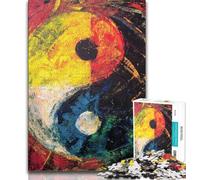 Puzzles Yin et Yang 1000 pièces pour Adolescents, Aidez Le Cerveau à exercer des Jouets addictifs pour cultiver la Patience, Excellent Cadeau (38x26cm)