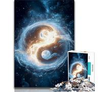 Puzzles Yin et Yang 1000 pièces pour Adultes, pour Tuer Le Temps en Vacances, Chaque pièce est Unique - Jeu Familial Stimulant et Amusant (75x50cm)