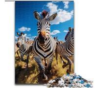 Puzzles Zèbre Africain 1000 Pièces pour Adultes Puzzles Impossibles pour Adultes Casse-tête Défi pour Adolescents, Soirée de Jeux en Famille Amusante Taille : 38x26cm