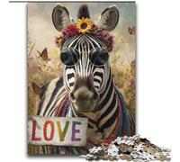 Puzzles zèbre Arc-en-Ciel 2000 pièces pour Adultes, à partir de 14 Ans, décoration Murale, Cadeaux d'anniversaire et Cadeaux Uniques (70x100cm)
