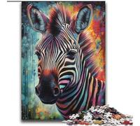 Puzzles zèbres colorés pour Adultes et Adolescents, Un défi Difficile à Offrir en Cadeau à Toute la Famille (70x100cm)