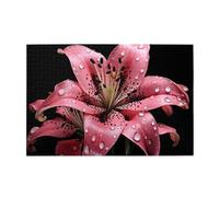 Puzzles1000 pièces BROLEO Polka Dot Fleur Rose Impression Éducatif intellectuel Puzzles en Bois Puzzles Amusants Puzzles Anti-Stress