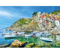 PuzzlEscapes « Riomaggiore, Cinque Terre » 1000 pièces | Great British Jigsaws | Petits lots | Puzzles durables