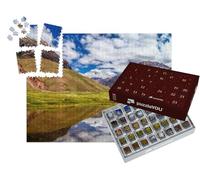 puzzleYOU : Calendrier de l'Avent | « Aconcagua, Le Plus Haut Sommet d'Amérique du Sud Devant Un lac, Argentine »