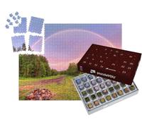 puzzleYOU : Calendrier de l'Avent | « Arc-en-Ciel au-Dessus de la région Rurale d'Arkhangelski, Russie »