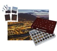puzzleYOU : Calendrier de l'Avent | « Architecture à Grenoble Le Long de la rivière Isère. Grenoble, Auvergne-Rhône-Alpes, France. »