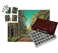 puzzleYOU : Calendrier de l'Avent | « Ascension avec Palmiers sur la Croisette à Cannes : palmeraie dans la roseraie »