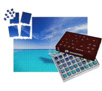 puzzleYOU : Calendrier de l'Avent | « Baie Turquoise avec des voiliers, île de Minorque, Espagne »
