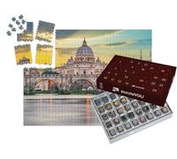 puzzleYOU : Calendrier de l'Avent | « Basilique Saint-Pierre et Pont Vittorio Emanuele II au Vatican, Rome »