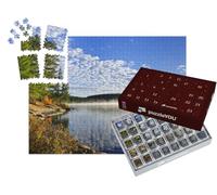 puzzleYOU : Calendrier de l'Avent | « Bord de lac Brumeux en Automne, Lake of Two Rivers, Ontario, Canada »