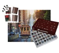 puzzleYOU : Calendrier de l'Avent | « Cable Cars sur California Street Le Matin, San Francisco, États-Unis »