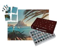 puzzleYOU : Calendrier de l'Avent | « Cala d'Hort avec Vue sur ES Vedra, Ibiza, Espagne »
