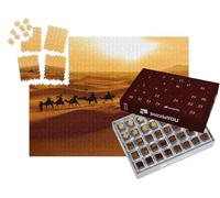 puzzleYOU : Calendrier de l'Avent | « Caravane de chameaux : des touristes explorent Le désert du Sahara, Maroc »