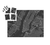 puzzleYOU : Calendrier de l'Avent | « Carte vectorielle de New York avec Toutes Les Rues »