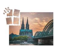 puzzleYOU : Calendrier de l'Avent | « Cathédrale de Cologne et Pont Hohenzollern à Cologne Le Soir »
