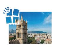 puzzleYOU : Calendrier de l'Avent | « Cathédrale Santa Maria Assunta sur Les toits de Palerme, Sicile »
