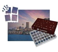 puzzleYOU : Calendrier de l'Avent | « Centre-Ville de Seattle - Skyline avec Grande Roue »