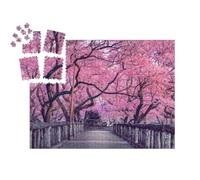 puzzleYOU : Calendrier de l'Avent | « Cerisiers en Fleurs au-Dessus d'un Vieux Pont en Bois, Japon »