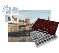 puzzleYOU : Calendrier de l'Avent | « Château de Pau et Le Gave de Pau au Coucher du Soleil, France »