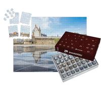 puzzleYOU : Calendrier de l'Avent | « Château des ducs de Bretagne avec Fontaine à Miroir d'eau dans la Ville de Nantes »