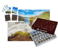 puzzleYOU : Calendrier de l'Avent | « Chute d'eau de Gullfoss avec Arc-en-Ciel en Islande, Europe »