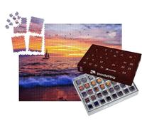 puzzleYOU : Calendrier de l'Avent | « Coucher de Soleil à la Fois Calme et Intense à l'horizon de l'océan »