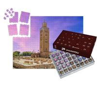 puzzleYOU : Calendrier de l'Avent | « Coucher de Soleil derrière la mosquée Koutoubia à Marrakech, Maroc »