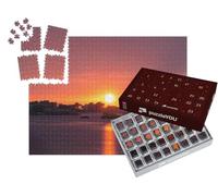 puzzleYOU : Calendrier de l'Avent | « Coucher de Soleil Rose sur la Plage de Ploumanach à Perros-Guirec, Côtes d'Armor, Bretagne, France »