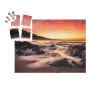 puzzleYOU : Calendrier de l'Avent | « Coucher de Soleil sur Une Baie rocheuse près d'Aregno Plage en Balagne en Corse »