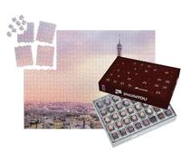 puzzleYOU : Calendrier de l'Avent | « Coucher de Soleil Tour Eiffel et Paris Vue de la Ville Depuis l'arc de Triomphe »