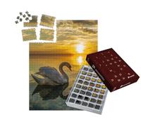 puzzleYOU : Calendrier de l'Avent | « Cygne Blanc en Eau Calme au Coucher du Soleil »